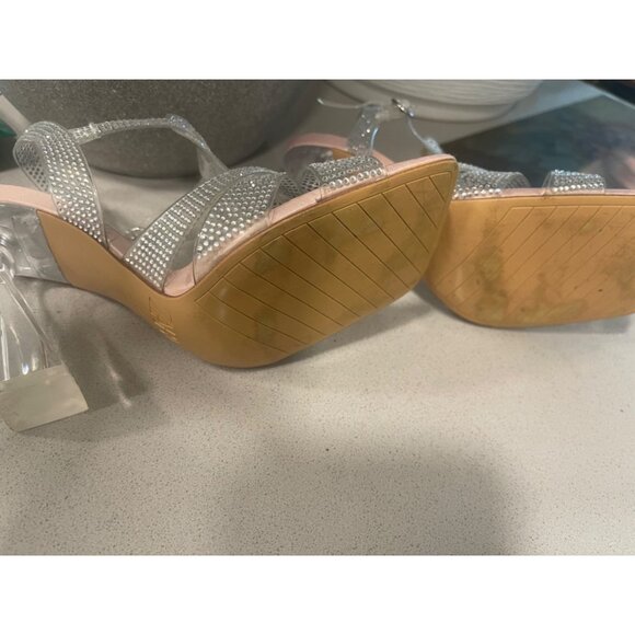 Zara Vinyl Heeled Caged Sandals Sz EU 37 - Picture 9 of 9